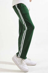 Men's Contrast Panel Striped Trousers