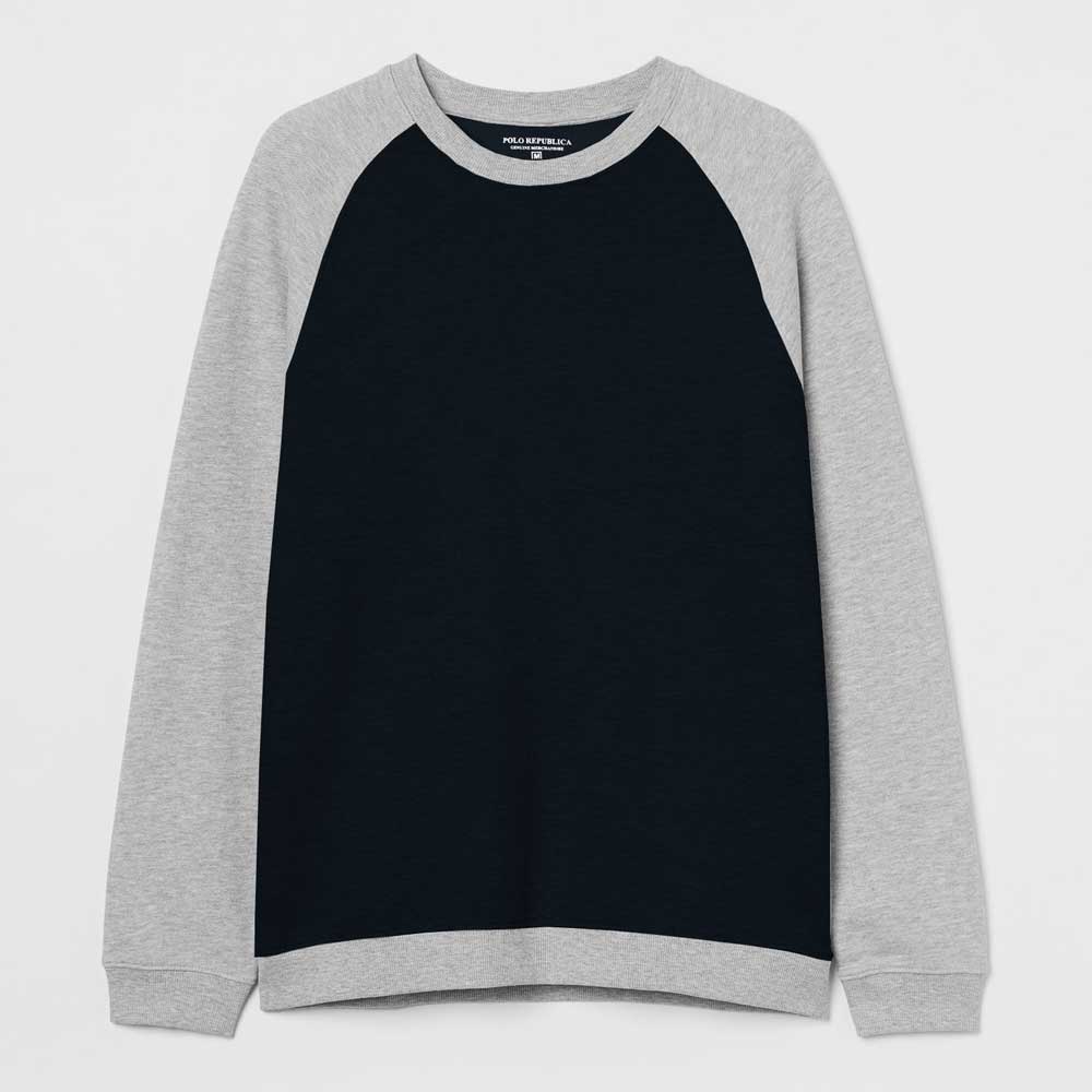 Polo Republica Men's Raglan Sleeve Fleece Minor Fault Sweat Shirt