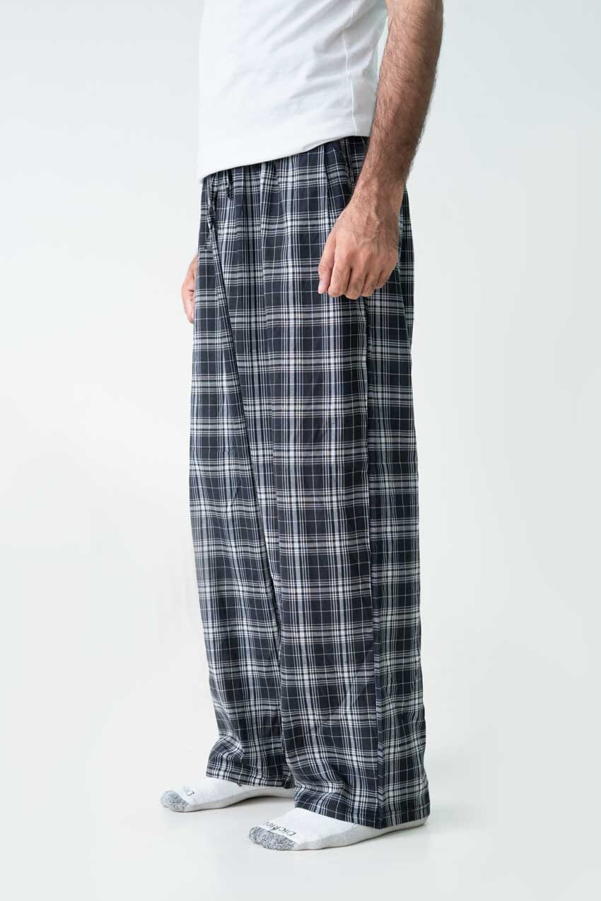 Men's Plaid Cotton Loungewear Trousers