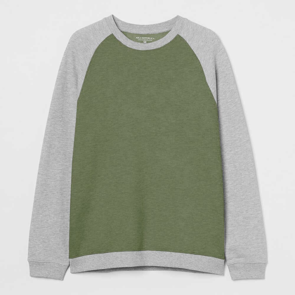 Polo Republica Men's Raglan Sleeve Fleece Minor Fault Sweat Shirt