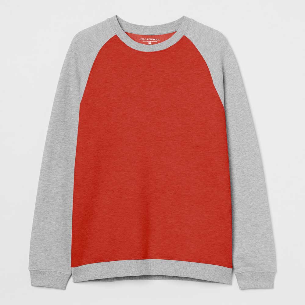 Polo Republica Men's Raglan Sleeve Fleece Minor Fault Sweat Shirt